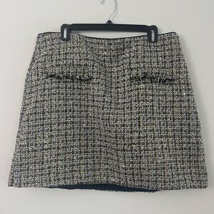 NWT size 16 Loft Metallic Tweed Miniskirt